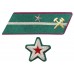 СТАРШИЙ ПОЛИТРУК, ВОЕНВРАЧ 3-го ранга, ВОЕНВЕТВРАЧ 3-го ранга, ВОЕННЫЙ ЮРИСТ 3-го РАНГА, петлицы и нарукавные знаки обр.1935/36 г.